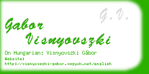 gabor visnyovszki business card